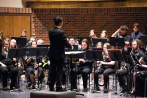 Students took turns conducting during the spring concert.